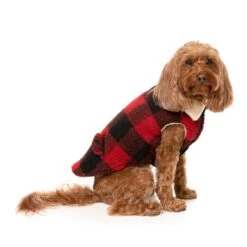 Fuzzyard Shop -Fuzzyard Shop FuzzYard Dog Apparel Jacket Lumberjack Red Size 3 2
