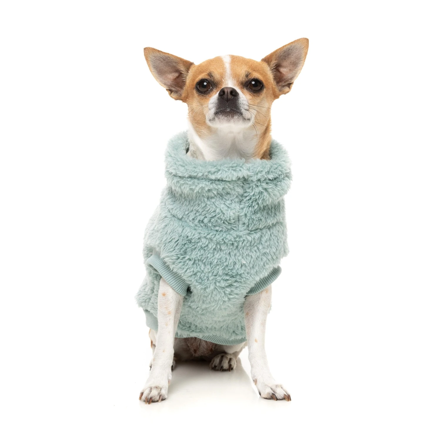 FuzzYard Dog Apparel Turtle Teddy 25 Sweater Arctic Blue Size 3 ^+^