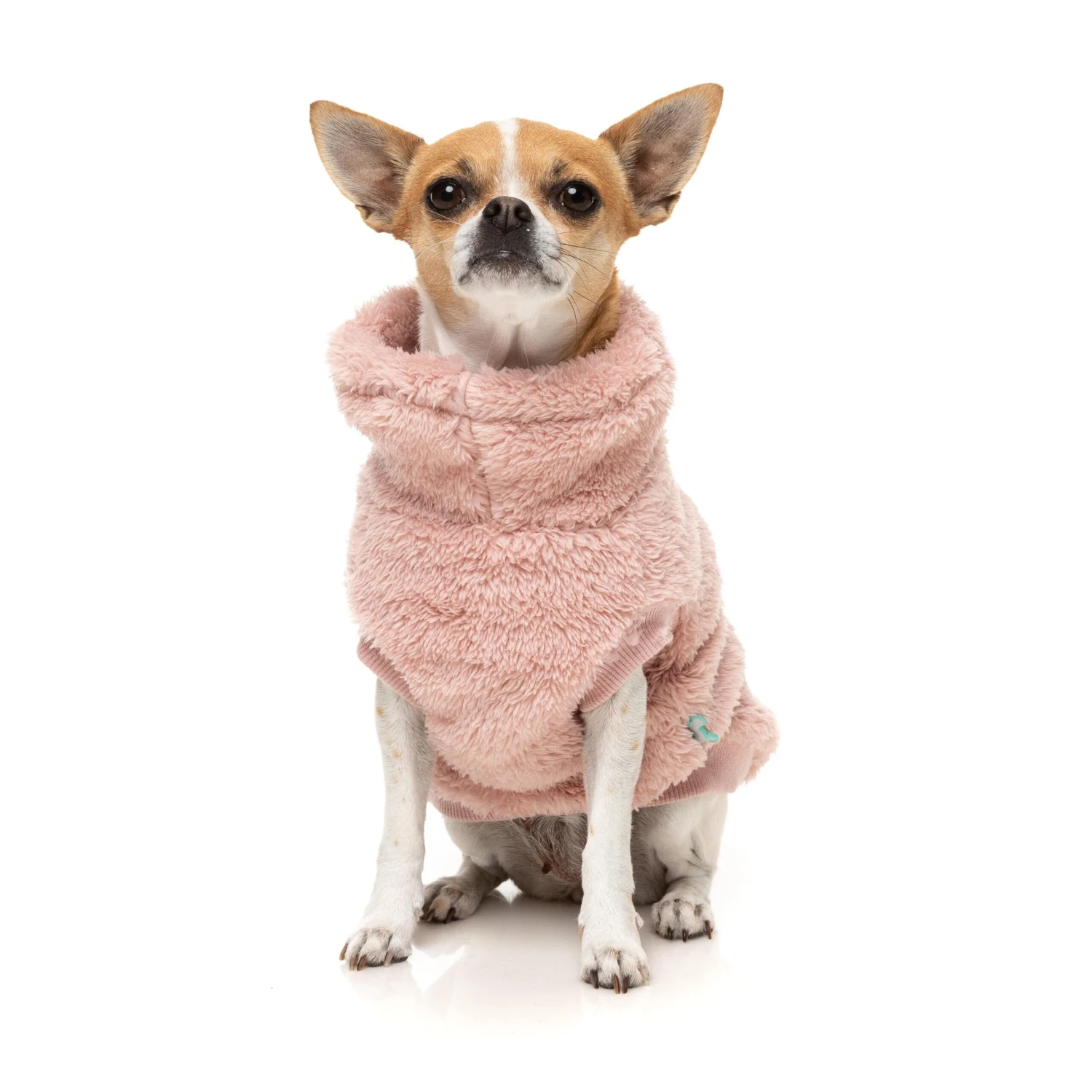 FuzzYard Dog Apparel Turtle Teddy 25 Sweater Blossom Pink Size 2 ^+^